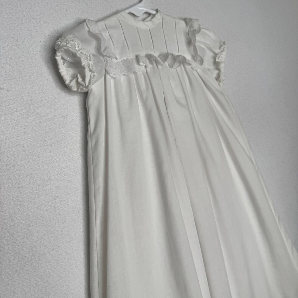 Vintage 1970s Handmade Christening Baptism Gown Lace Heirloom Baby 6-12M - Picture 10 of 15
